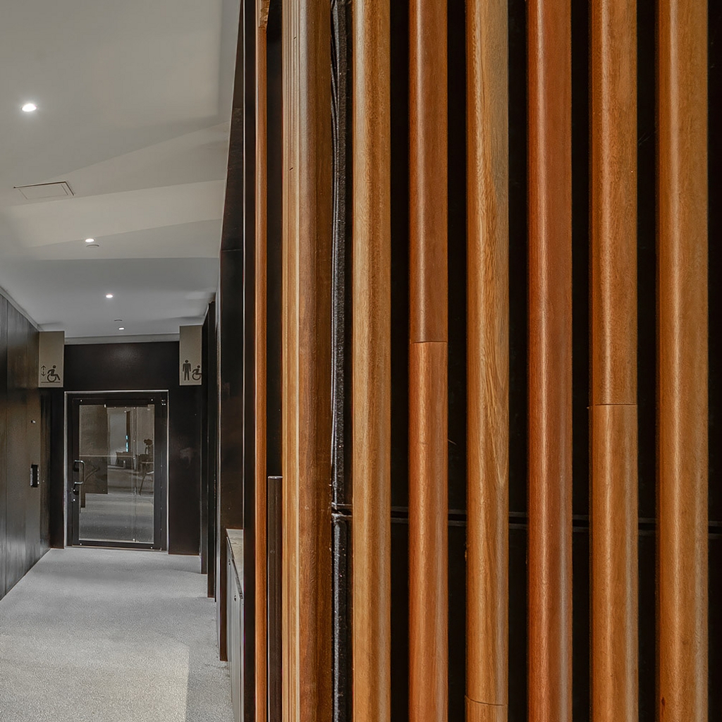 Timber Battens at the Mercedes-Benz End Zone Club