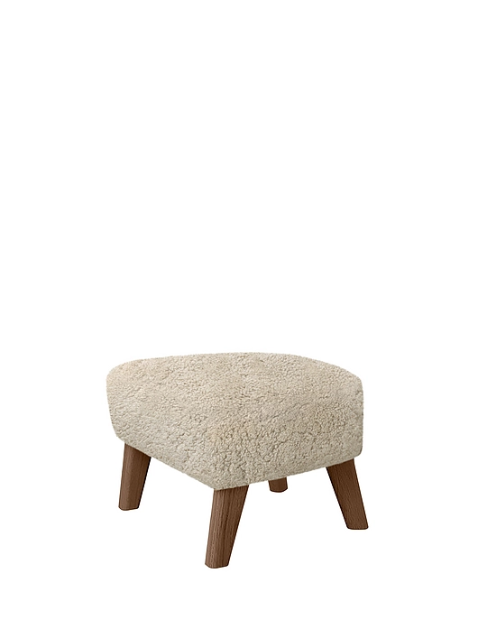 My Own Chair Footstool Sheepskin Moonlight/Walnut