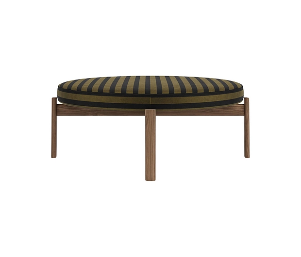 Passage Pouf, Walnut Base| Cabanon Soft - Roseau, FCL7029/04