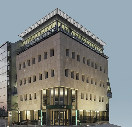 Bank facade in Limestone