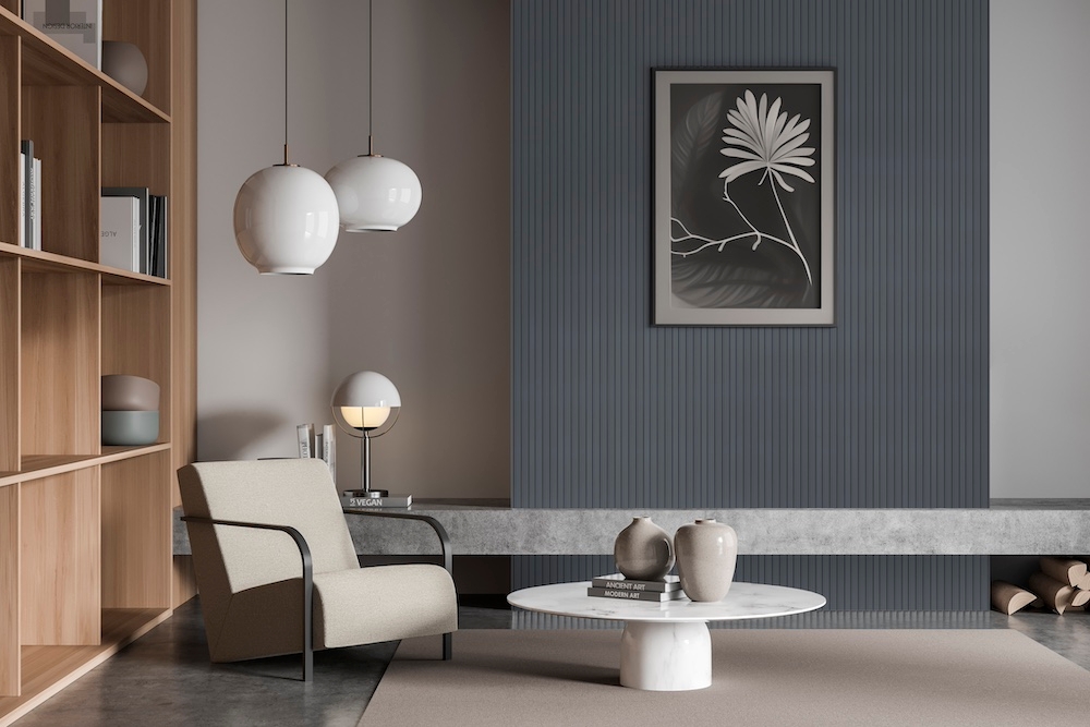 Revestimientos ripados pintados