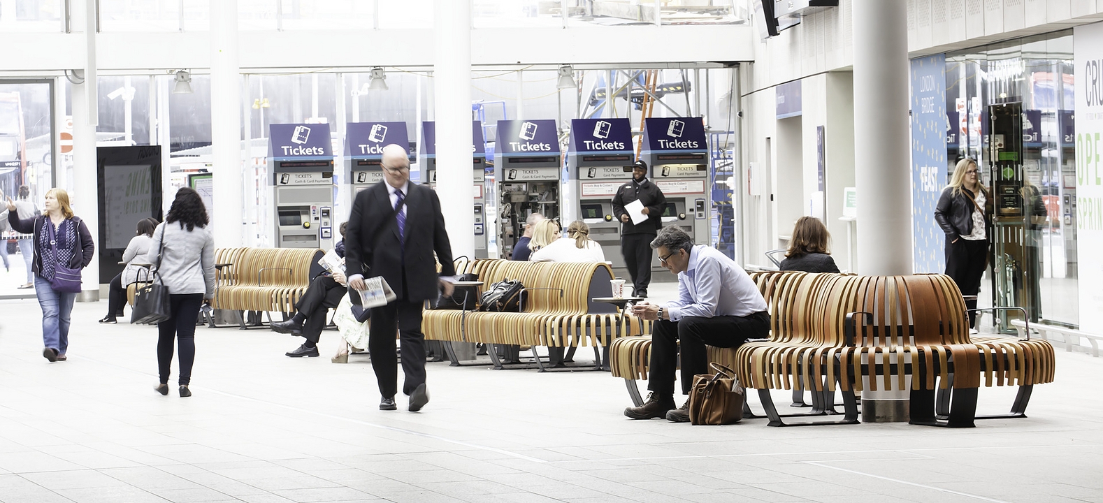Modular Seating in Train Station