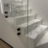 Staircase Custom Tiles at Italian Residence