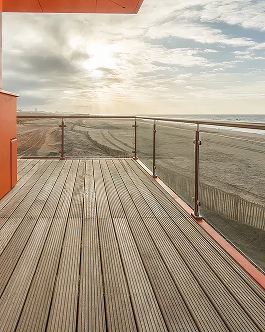 Stainless steel balustrade for Katwijk Lifeguard stations