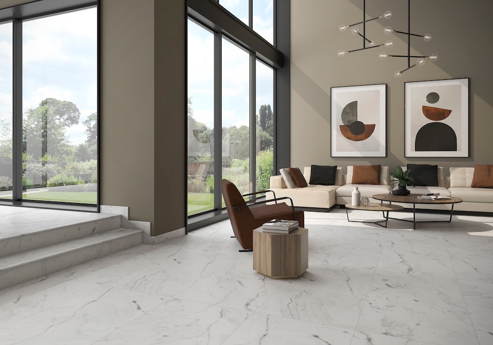Porcelain Tiles - Imitation Marble Flooring
