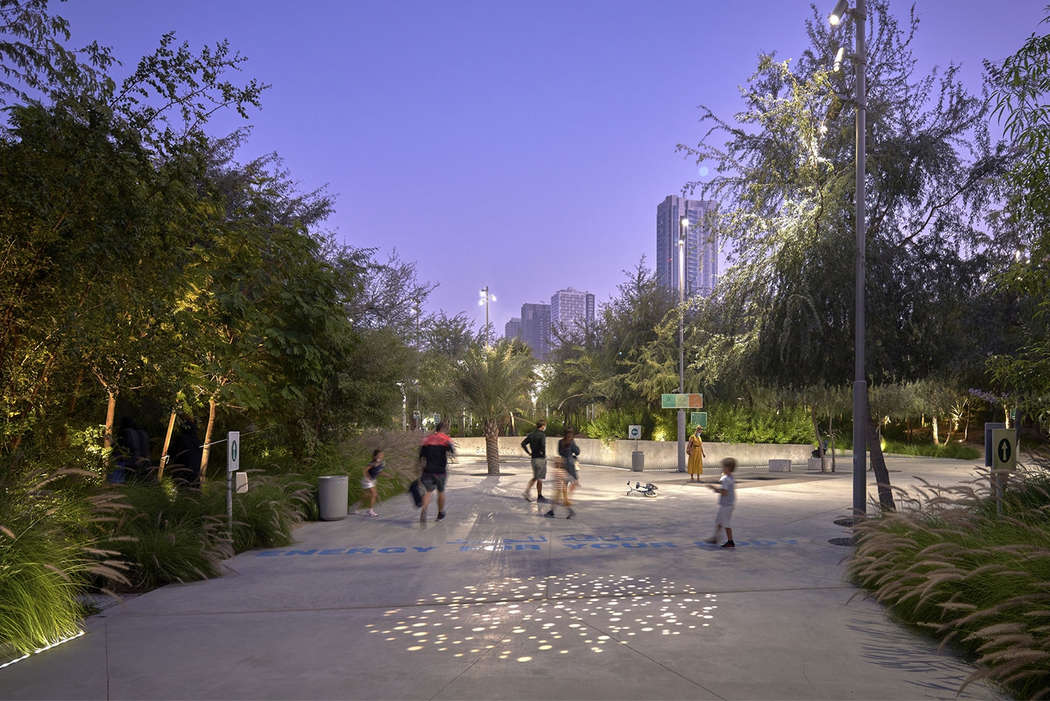 Public Space and Landscape Lighting at Al Fay Park