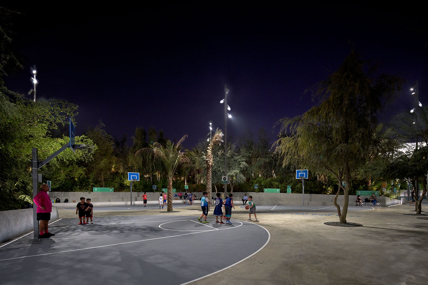 Public Space and Landscape Lighting at Al Fay Park