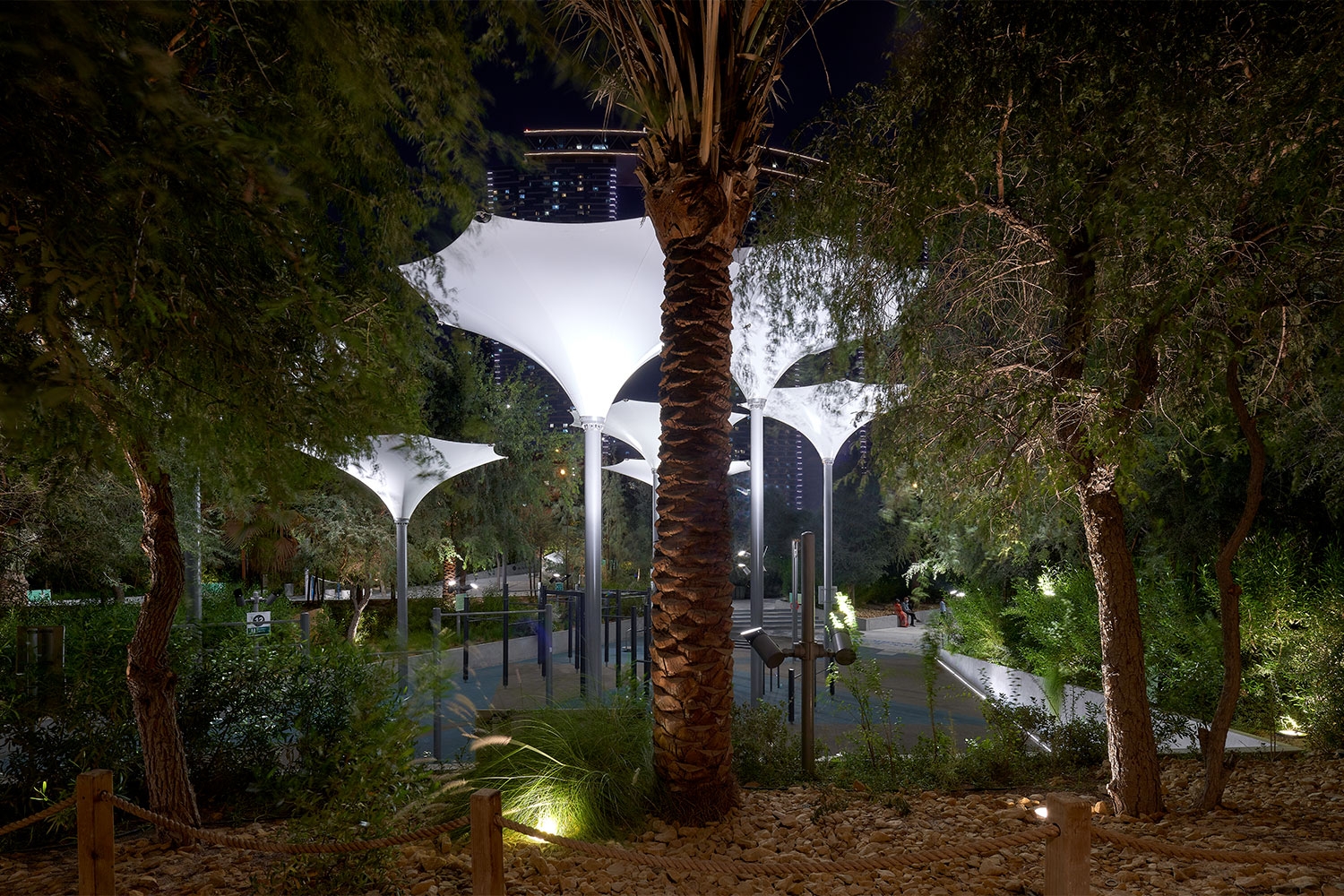 Public Space and Landscape Lighting at Al Fay Park