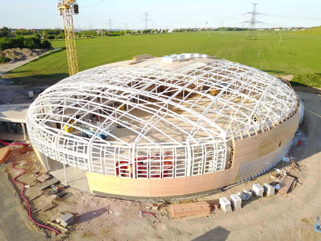 TPO Roofing Membrane Covers Sports Hall