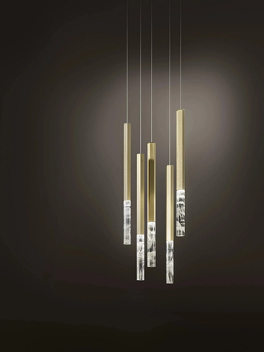 Olev's Shine Vertical Plumage suspended lamp