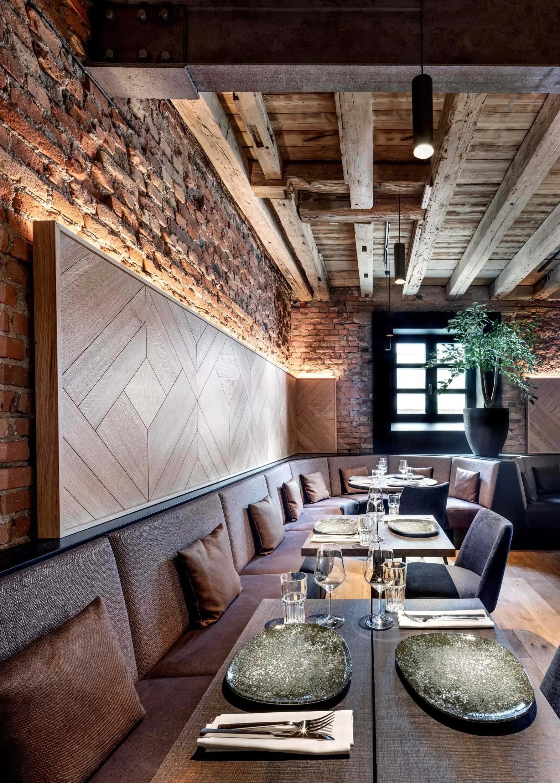 Ceiling Lamps in Restaurant