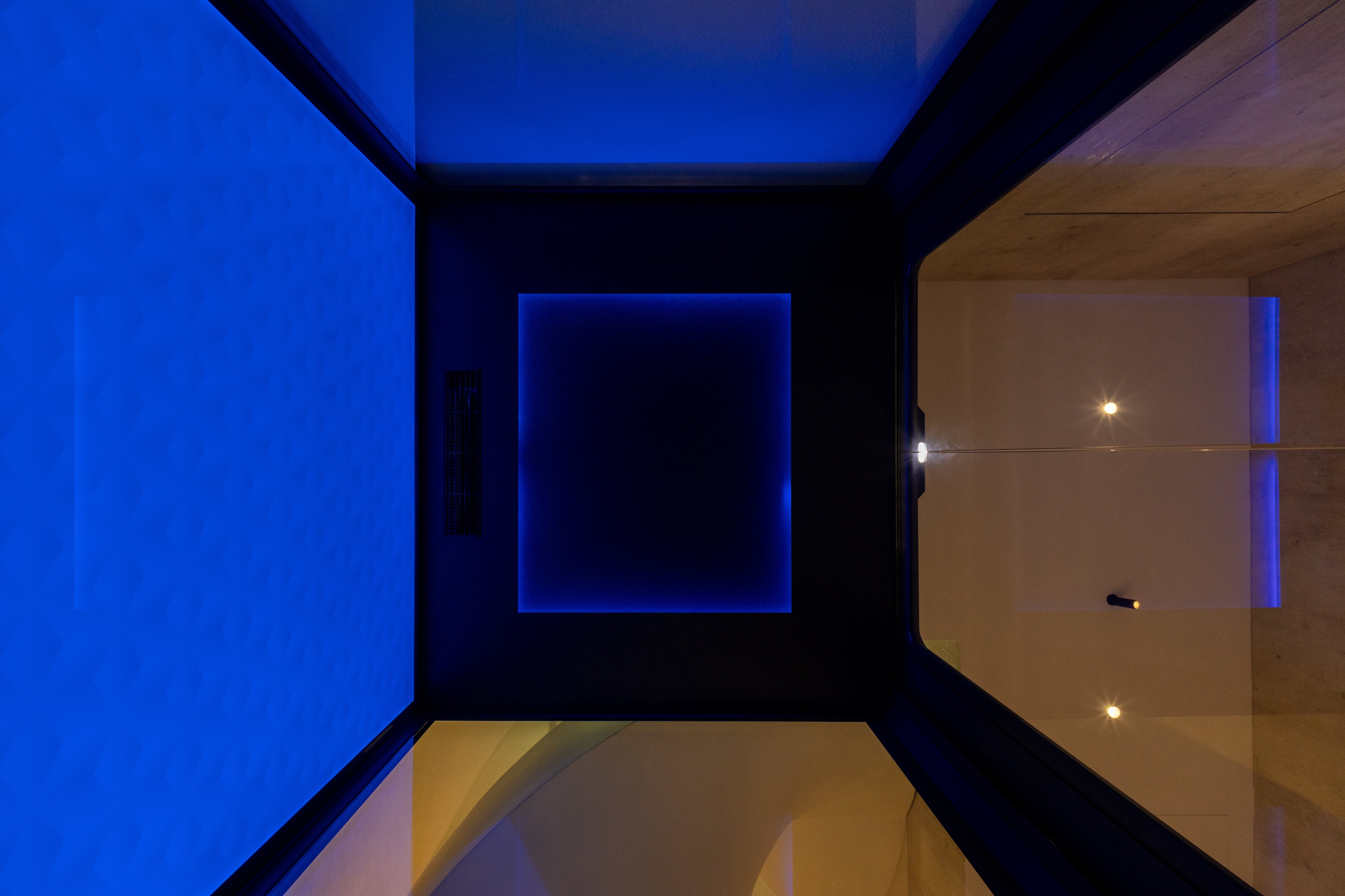 Glass Lift and Modern LED Staircase in Vietnam Home