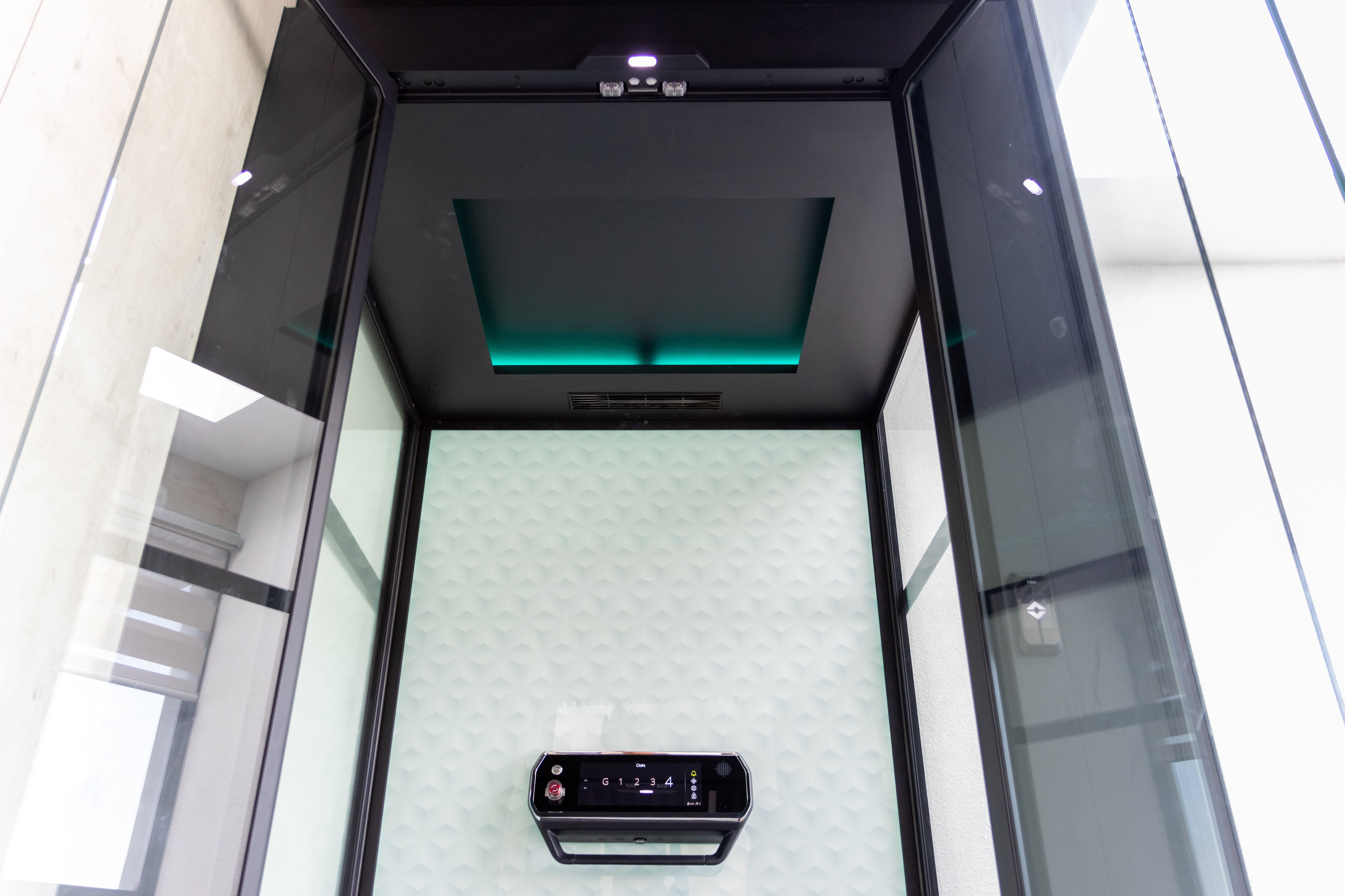 Glass Lift and Modern LED Staircase in Vietnam Home