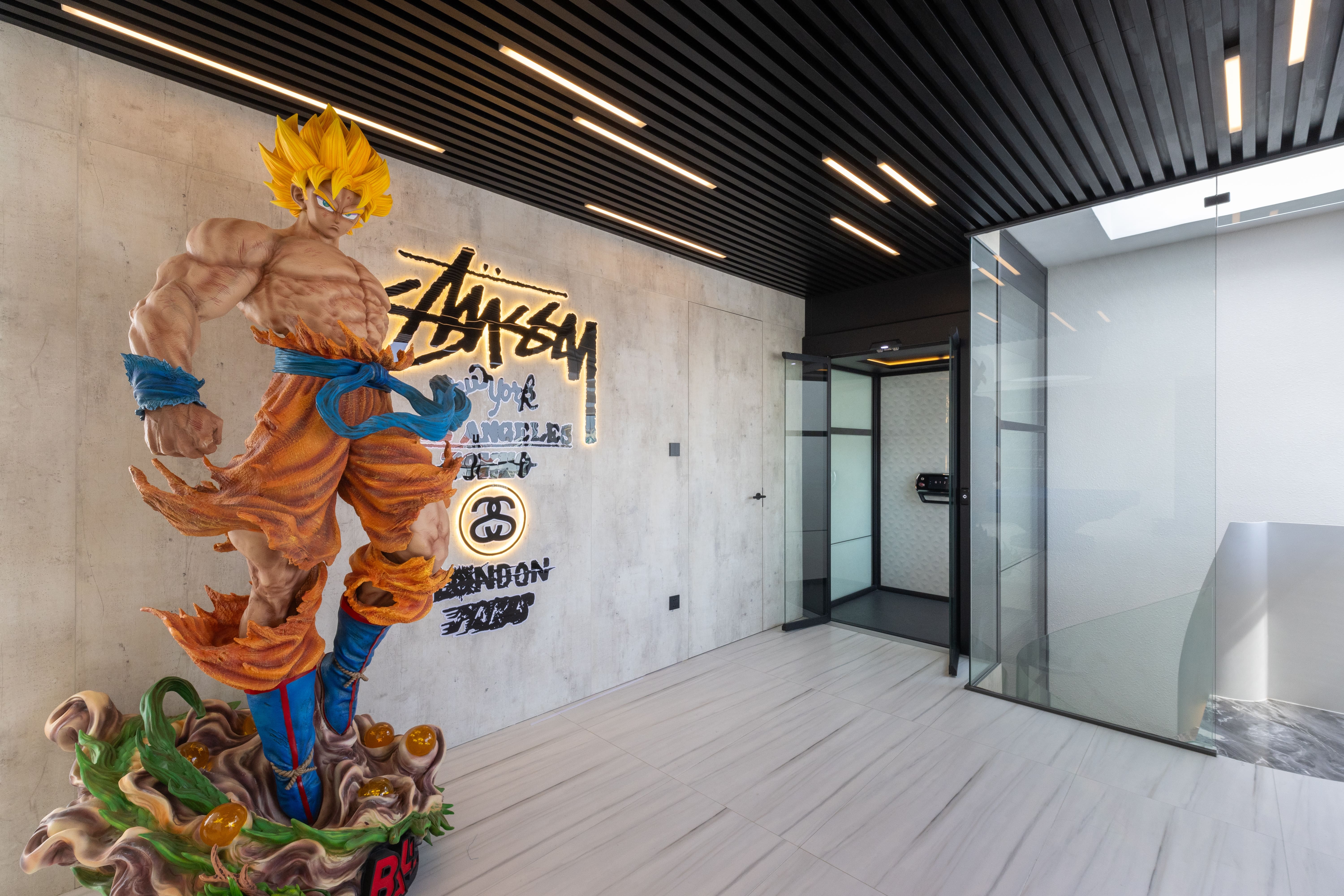 Glass Lift and Modern LED Staircase in Vietnam Home