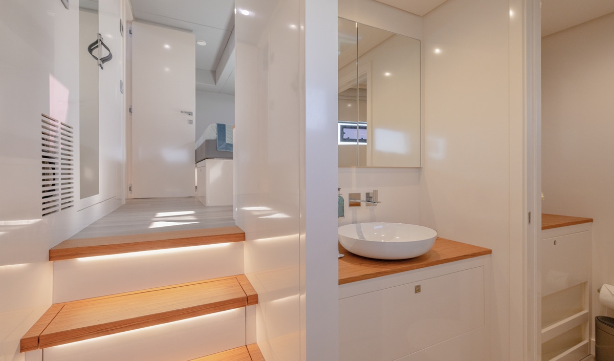 Washbasin in Solar-Powered Catamarans