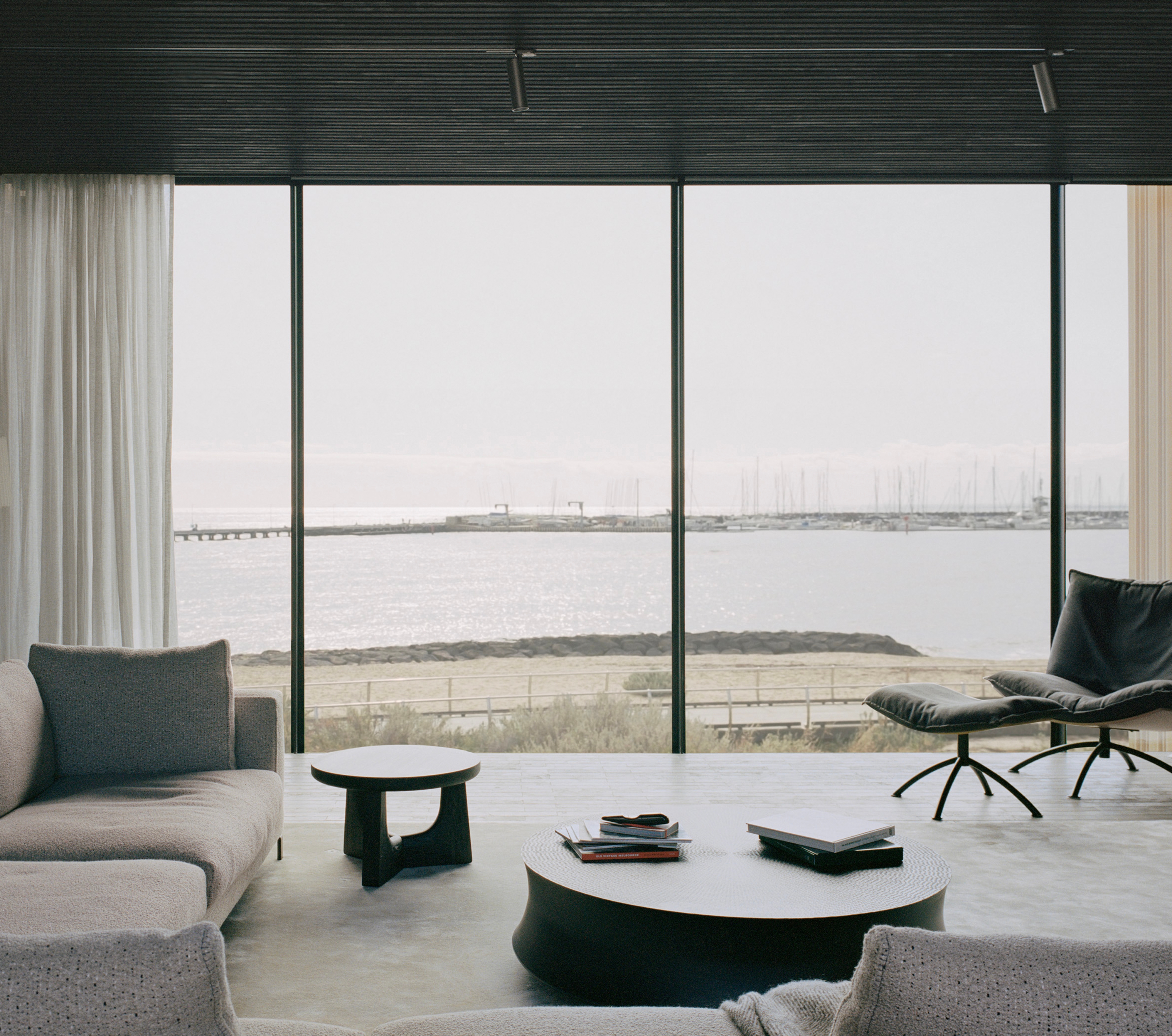 External Bi-Fold Screens in House on the Bay