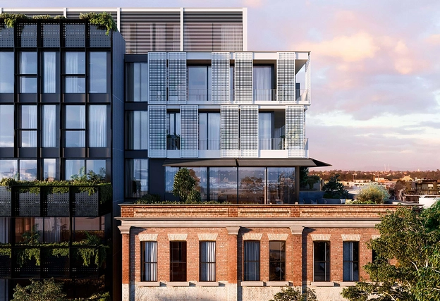 External Blinds in Fitzroy House Apartments