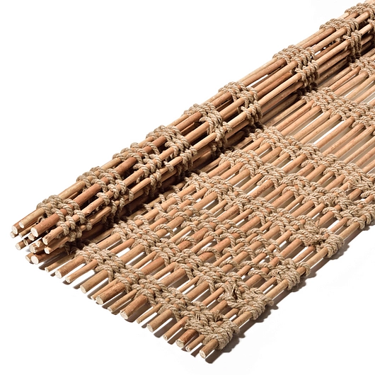 Handwoven panel - Willow peeled with jute rope