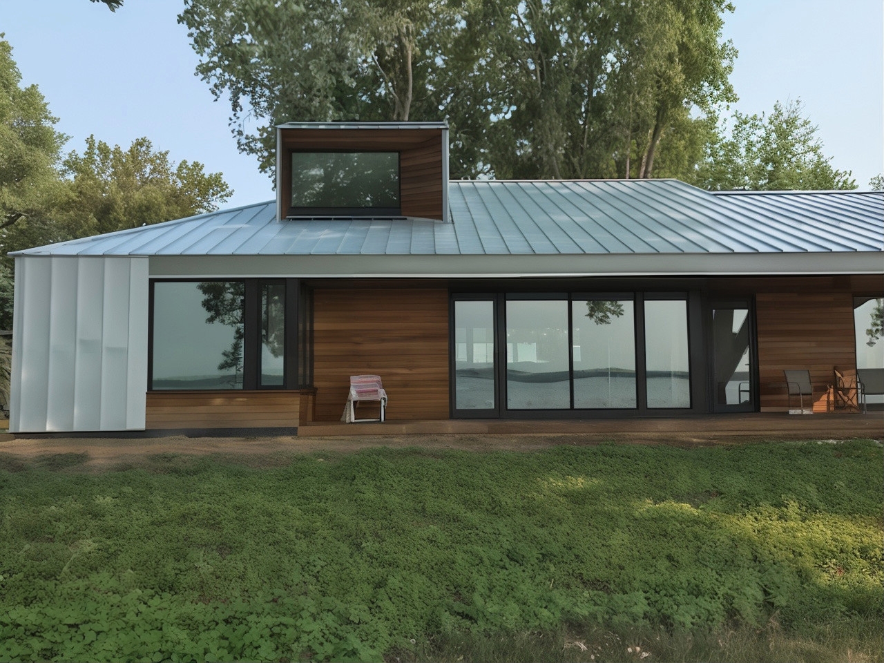 Metal Roofing Panels at Lake House