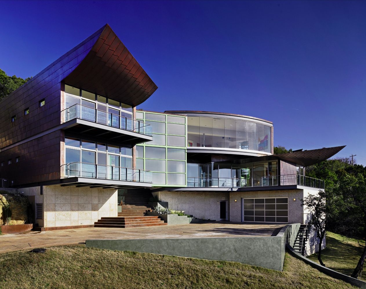 Metalic Paneling at Soaring Wings House