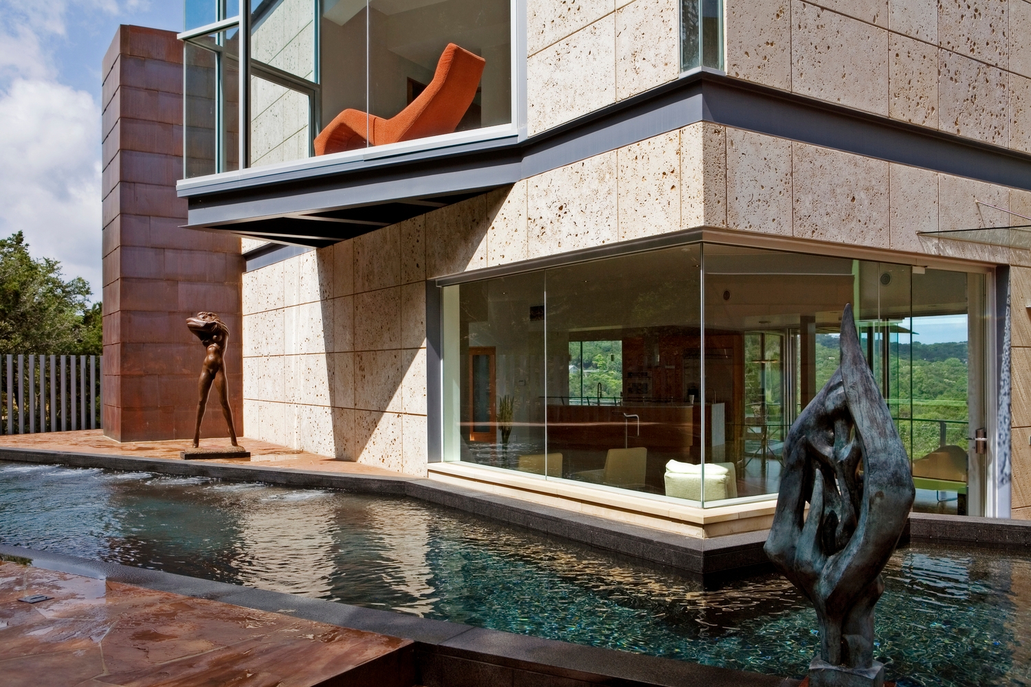 Metalic Paneling at Soaring Wings House