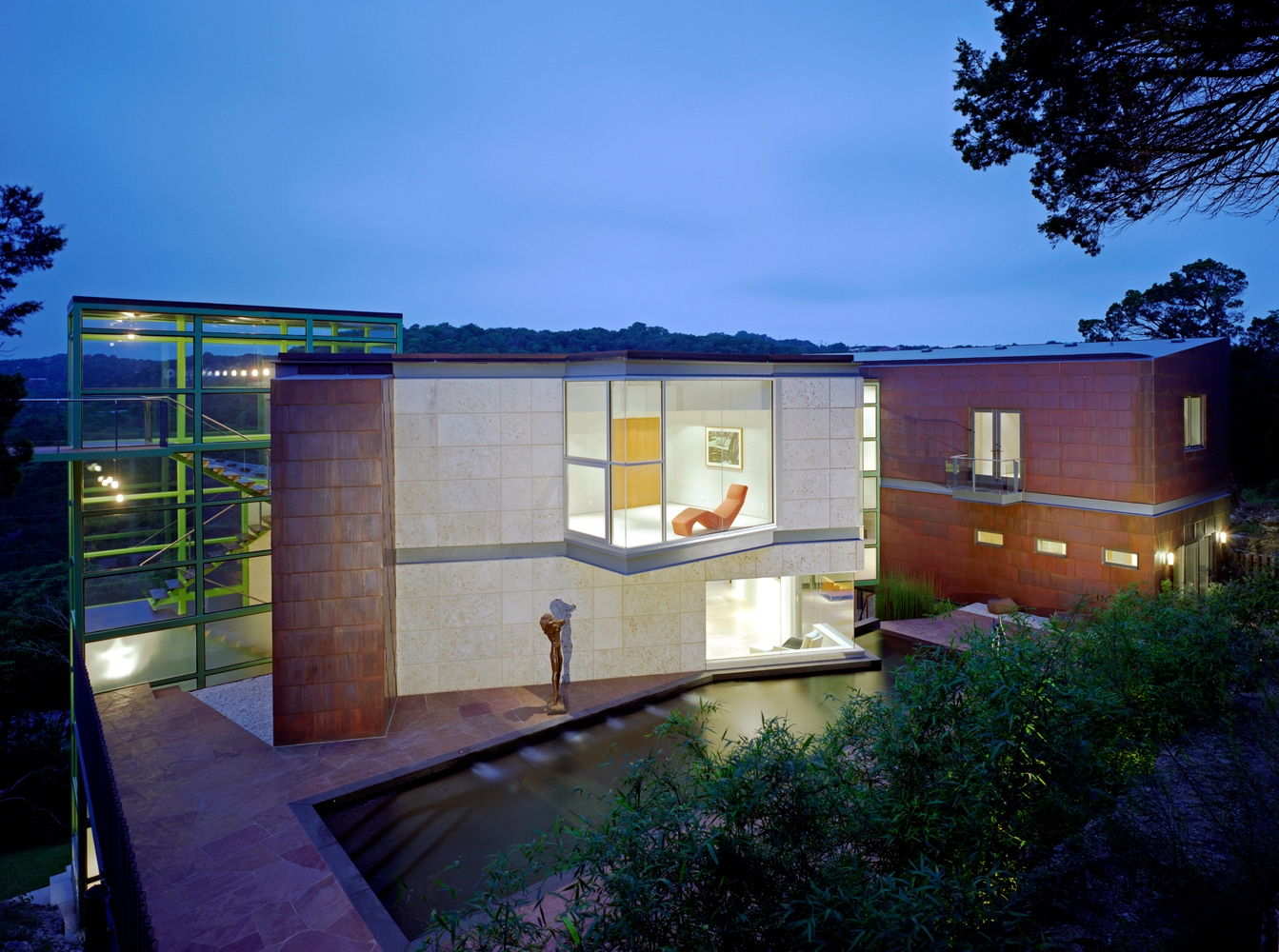 Metalic Paneling at Soaring Wings House