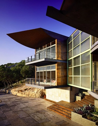 Metalic Paneling at Soaring Wings House