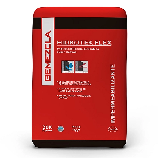 Impermeabilizante cementoso súper flexible BEMEZCLA HIDROTEK FLEX