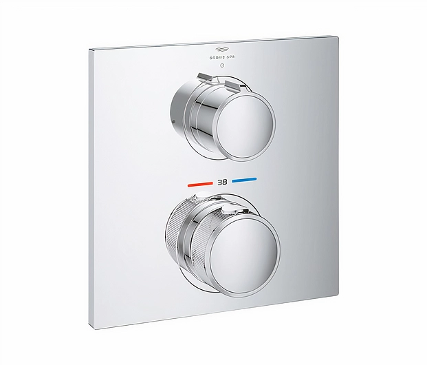 Thermostat for concelaled installation with one valve