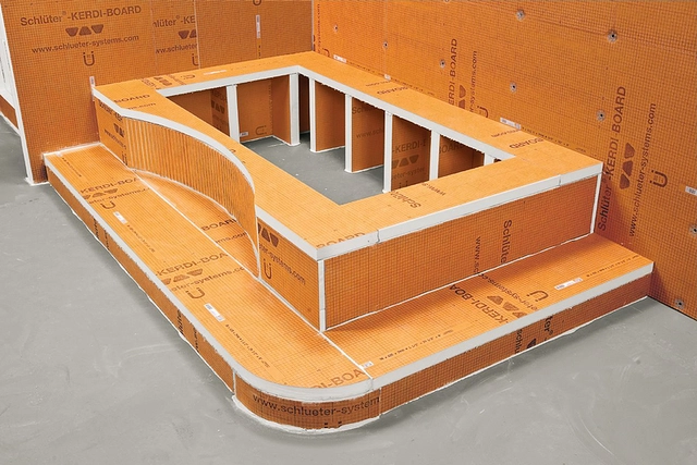 Application of KERDI building panels 