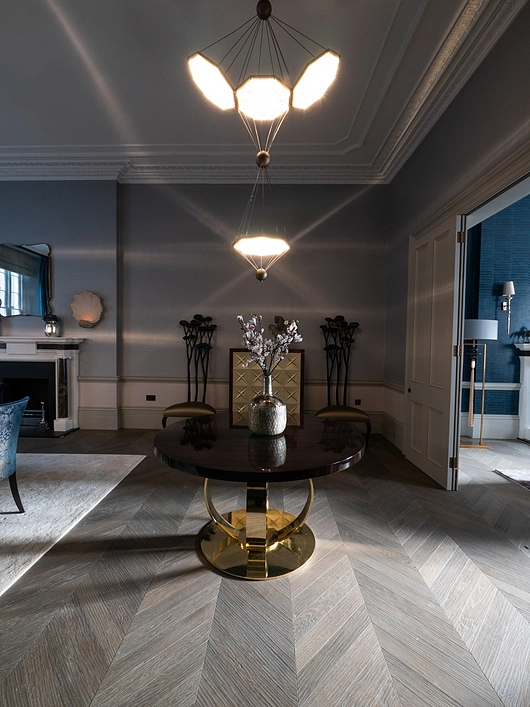 Wooden flooring in restored London palace