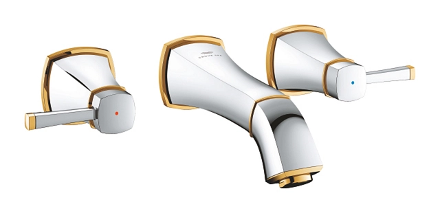 3 Hole Basin Mixer M-Size, Wall-Mounted
