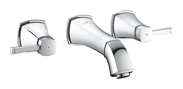 3 Hole Basin Mixer M-Size, Wall-Mounted