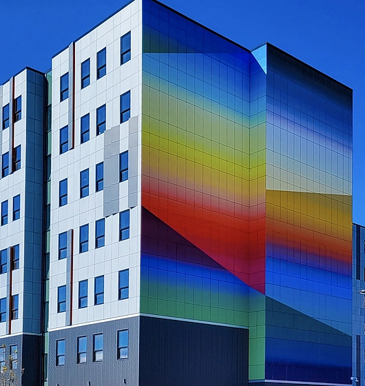 On-site painted panels