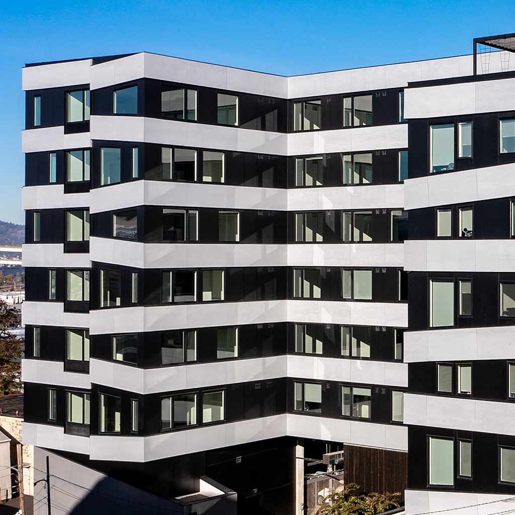 Patina Façade Panels at Analog PDX Building