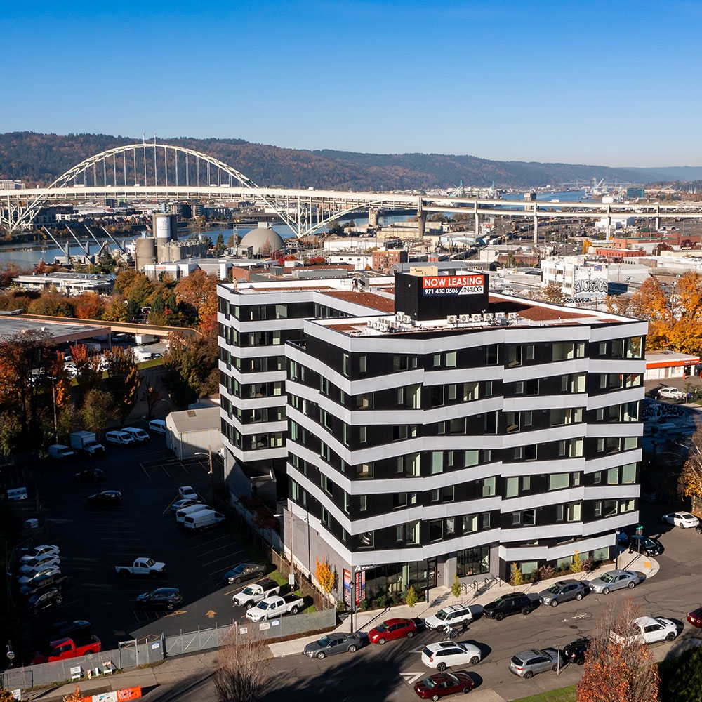Patina Façade Panels at Analog PDX Building