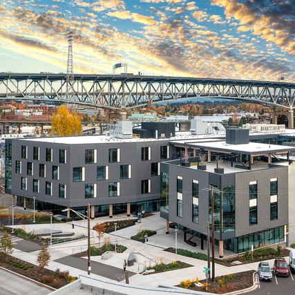 Matte Fiber Cement Panel at Office Building