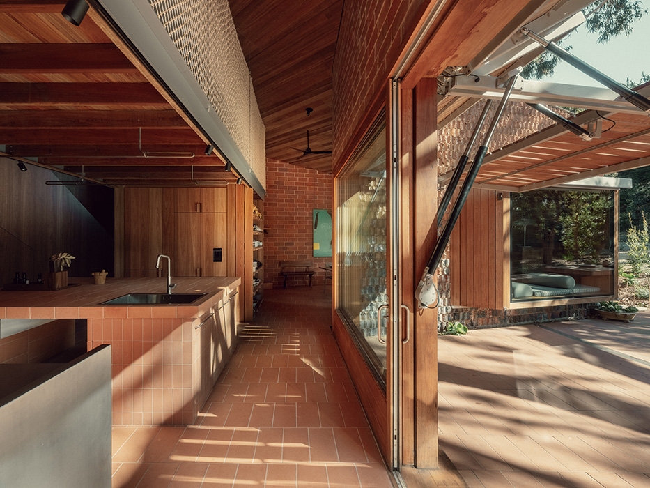 External Blinds in Burnt Earth Beach House