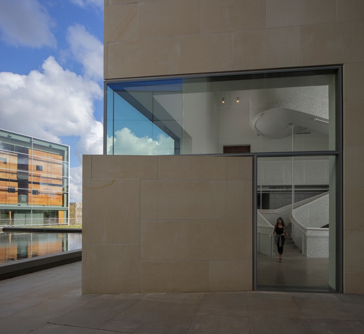 Limestone Cladding at Center of Arts