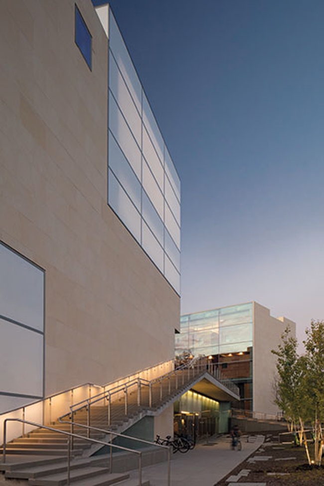 Limestone Cladding at Center of Arts