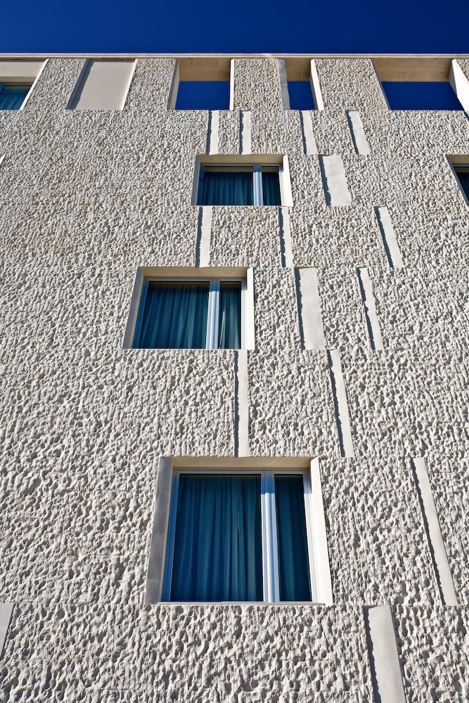 Limestone Cladding at Eos Hotel