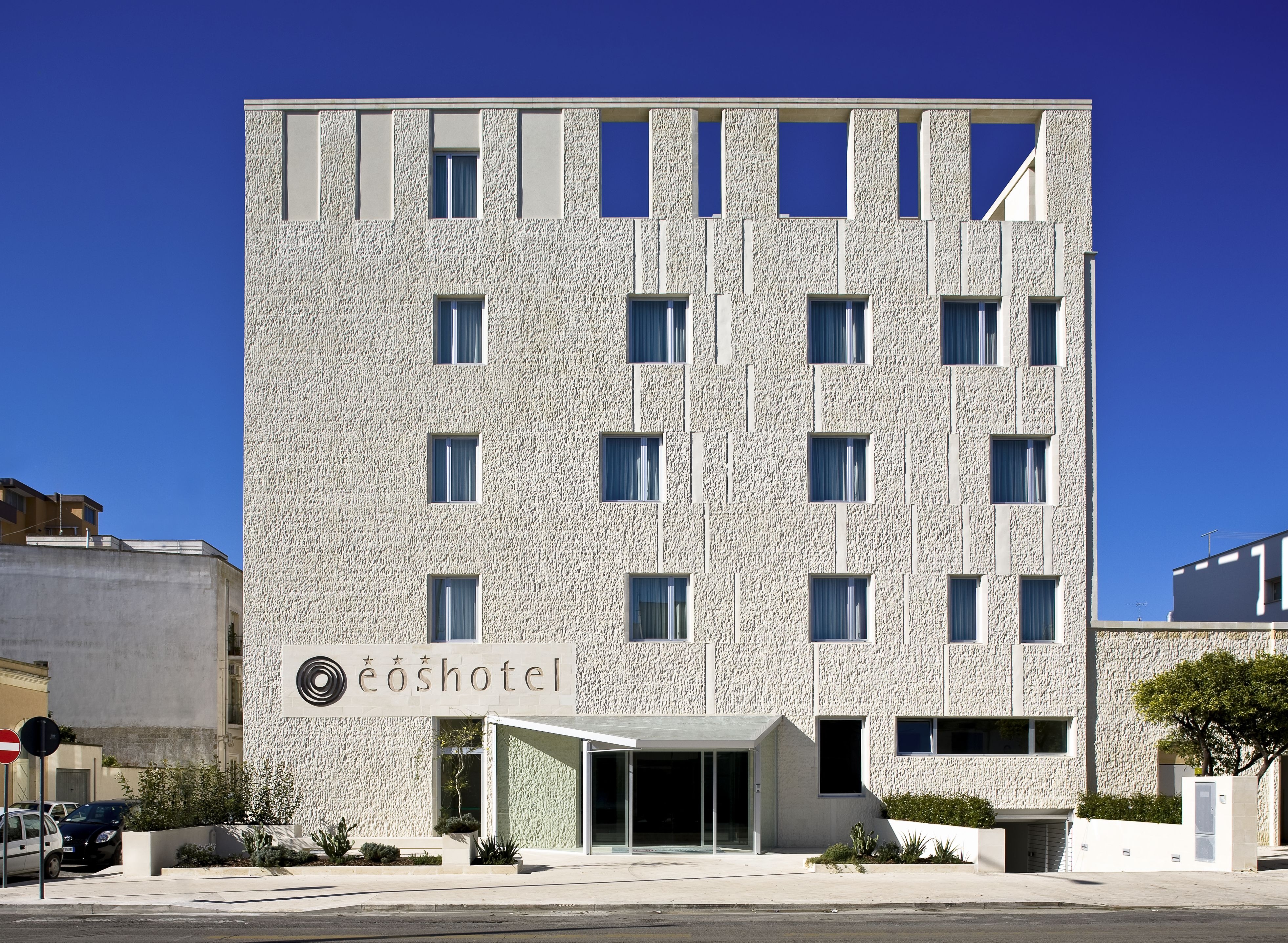 Limestone Cladding at Eos Hotel