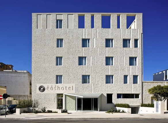 Limestone Cladding at Eos Hotel