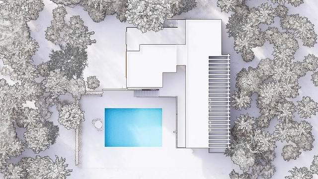 Siteplan styrofoam Villa Cabrera