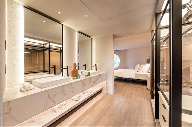 Organic and Minimalist Hotel Bathroom Renovation