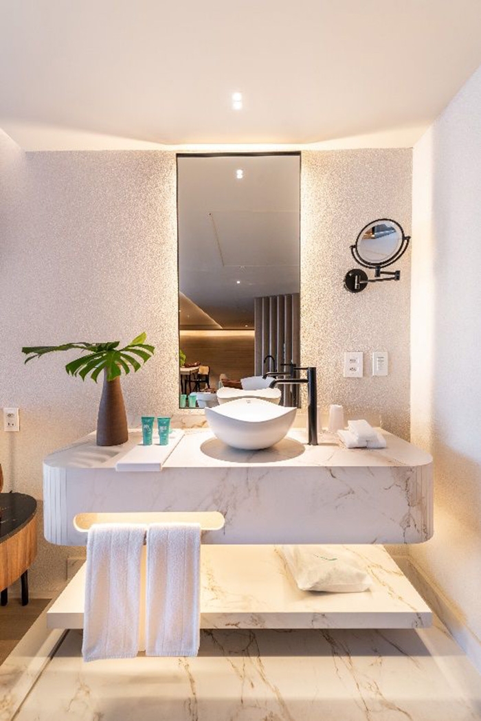 Organic and Minimalist Hotel Bathroom Renovation