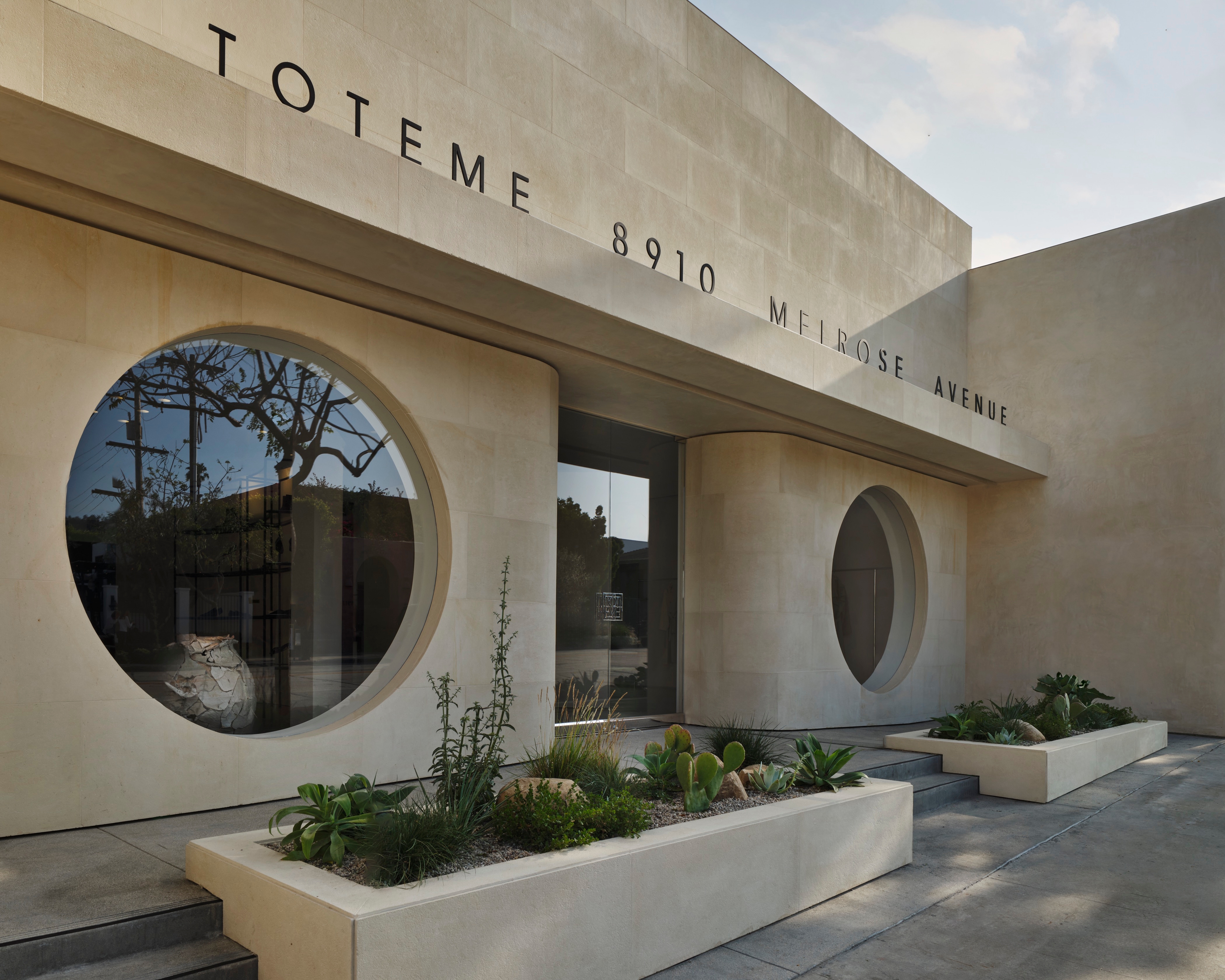 Limestone Cladding at Toteme Shop