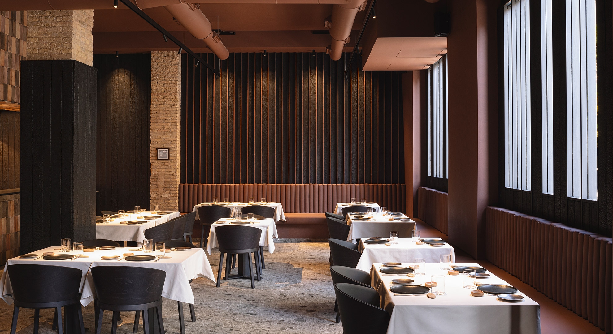 Track Lights at Flama Restaurant