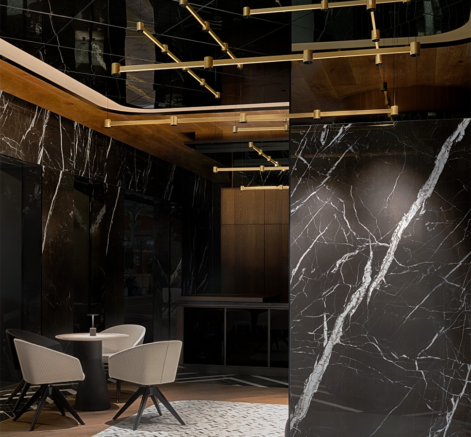 Suspension Lights at Porcelanosa Showroom