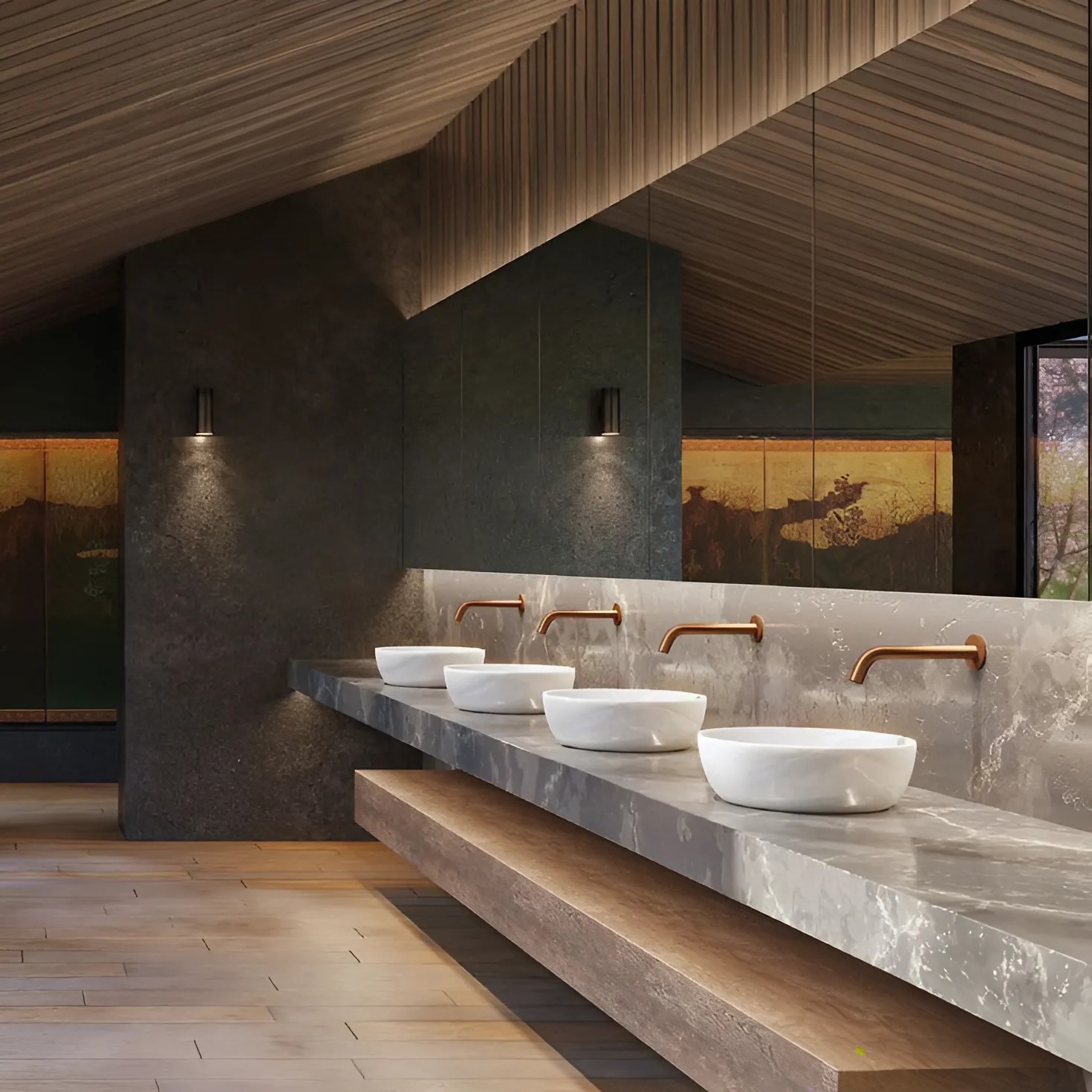 Wall Mounted Faucet - Brushed Gold